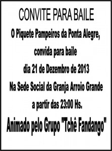 piquete ponta alegre baile 21 de dezembro